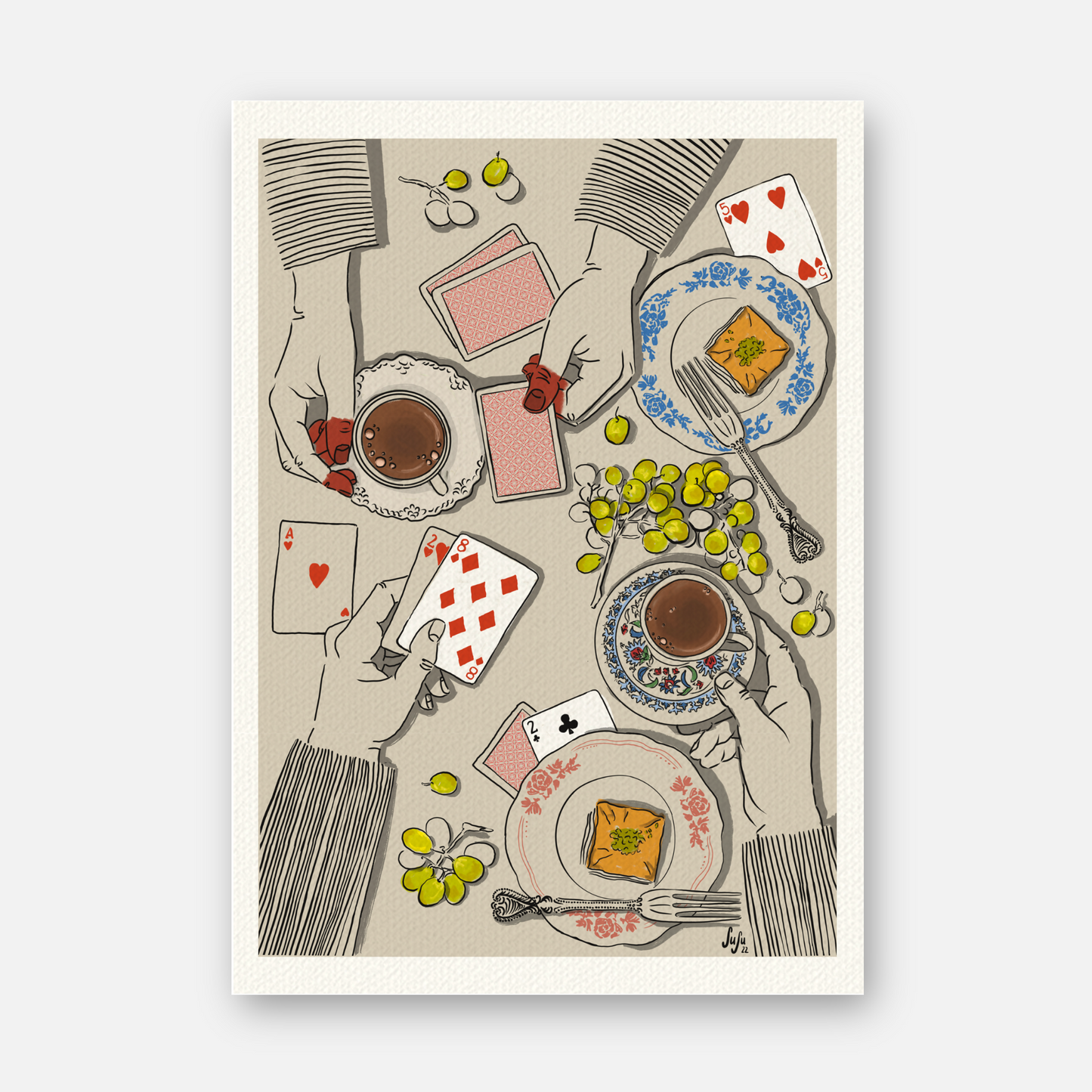 cards and mocca